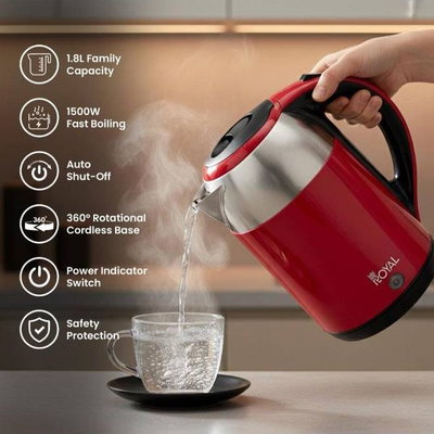 غلاية كهربائية رويال، 1500 واط، 1.8 لتر، RA-EK1864 - متعدد الالوان product image 4