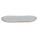 صحن حلا زجاج بيضاوي السيف غاليري، 26x15x1.7 سم، بحافة ذهبي - شفاف product image 1