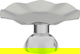 Al Saif Gallery Stainless Steel Serving Stand, 17.5x17.5x10 cm, Transparent Base - Transparent Silver product image 1