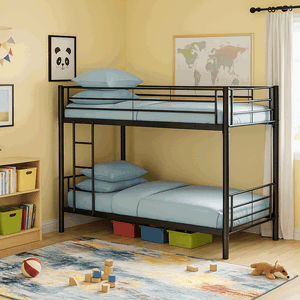 سرير مزدوج حديد، 153×100×190 سم - أسود product image 2