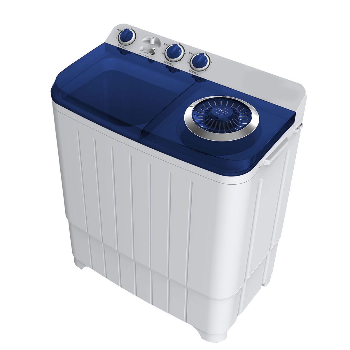 غسالة ملابس فالكون، 7 كغم، حوضين، بغطاء أزرق، تعبئة علوية، FL807TW - أبيض product image