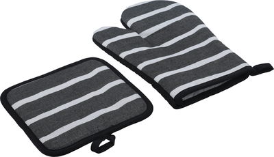 Al Saif Gallery Fabric Oven Mitt Set, 2 Pieces - White & Black product image 1