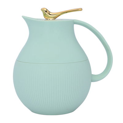 Al Saif Gallery Royal 6 glass thermos , 950 ml, plastic outer shell - light green product image 2
