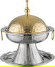 Al Saif Gallery Steel date tray, 20x20x27 cm, gold lid - silver Gold product image 1