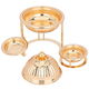Steel Tamriya set with Noa plate and Al Saif Gallery stand, 4 pieces, large - gold product image 1