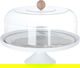 طقم ستاند كيك بورسلان بغطاء أكريلك السيف غاليري، 9 قطع، نقش عصفور - أبيض product image 3