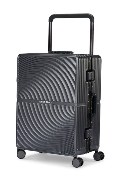 طقم شنط سفر بولي كربونات ليمرا، 2 مقاس، 4 عجلات، LMA-1913 - رمادي غامق product image 6