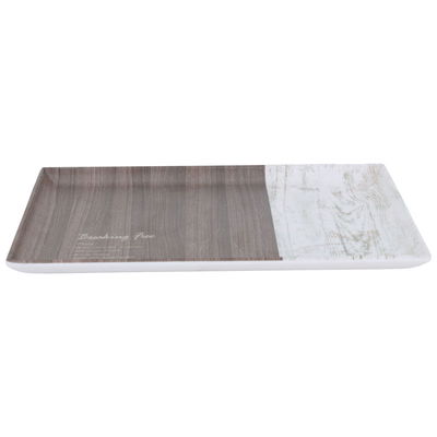 صينية تقديم بلاستيك السيف غاليري، 38×19×2 سم، مستطيل - أبيض بني product image 2