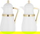 طقم ترامس نجد السيف غاليري، 1/1 لتر، حافظة داخلية زجاج حراري - أبيض ذهبي product image 1