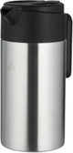 Aura Thermos, 1.6 Liter, Stainless Steel Inner Container, Stainless Steel/Plastic Outer Body, Push Button - Black/Silver product image 4