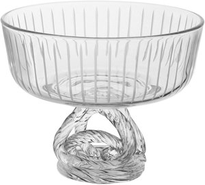 Al Saif Gallery Glass Serving Bowl, 23x23x18 cm, Base, Round - Transparent product image