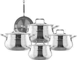 طقم قدور استيل استيما كوركماز، 9 قطع - فضي product image 2