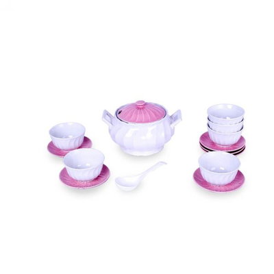 طقم شوربة بورسلان السيف غاليري، 15 قطعة، دائري - أبيض product image 1
