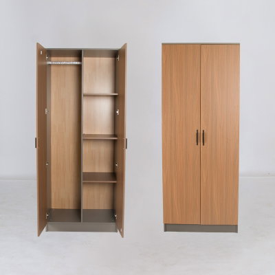 خزانة ملابس خشب MDF، 54×80×200 سم 2 باب - خشبي product image 3