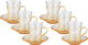 طقم بيالات شاي بصحون زجاج نوارة السيف بلص، 6 قطع - شفاف برتقالي product image 1