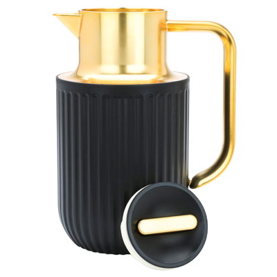 Everest Laura Thermos, 1 liter, glass inner shell, plastic outer shell - black gold product image 3