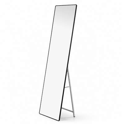 مراية ستاند زجاج، 170×50 سم، ستاند معدن - اسود product image 2