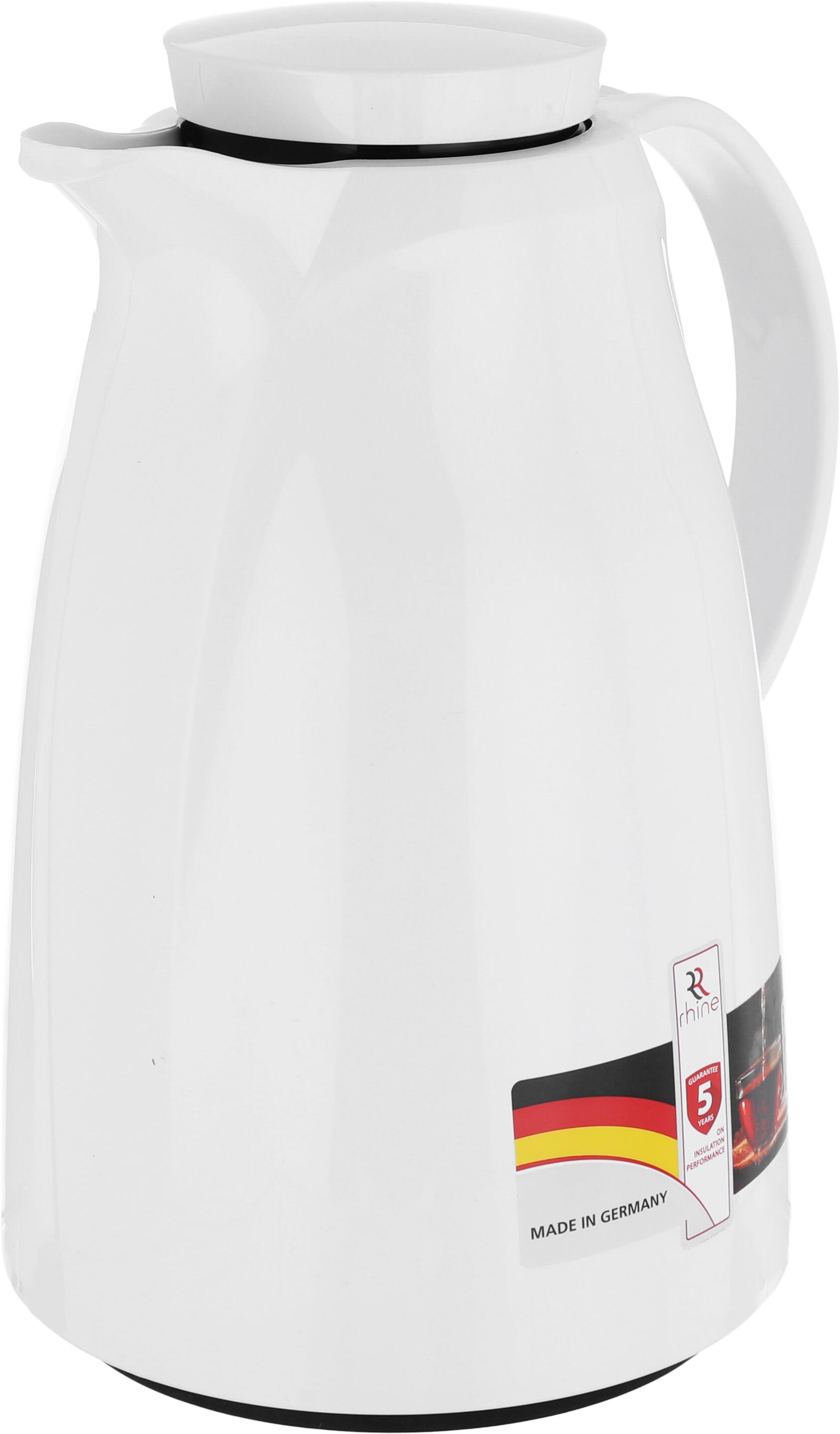 ترمس الراين، 2 لتر، هيكل داخلي زجاج، هيكل خارجي بلاستيك - ابيض product image 3