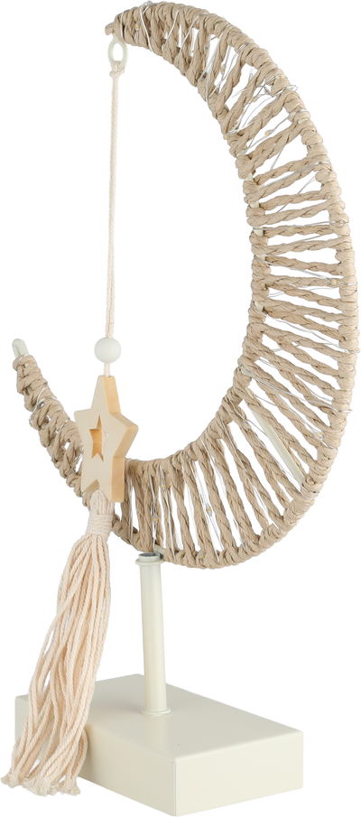 ستاند ديكور رمضاني هلال استيل السيف غاليري، 24.5x7x34.5 سم، قاعدة - أبيض بيج product image 3