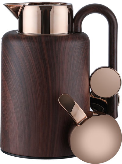 Al Saif Gallery Ikram Thermos Set, 2 Pieces, 1/1.5 Liter, Interior Material: Glass - Dark Wooden product image 6