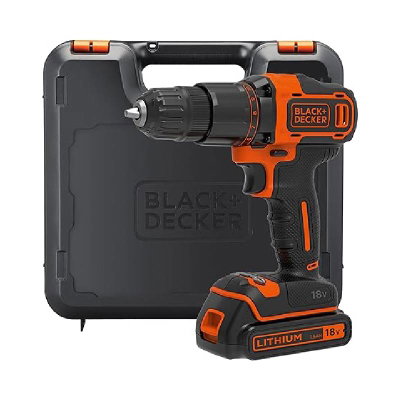 مثقاب لا سلكي بلاك اند ديكر، 18 فولت، 21000 لفة في الدقيقة، BCD7108-B5 - اسود برتقالي product image 14