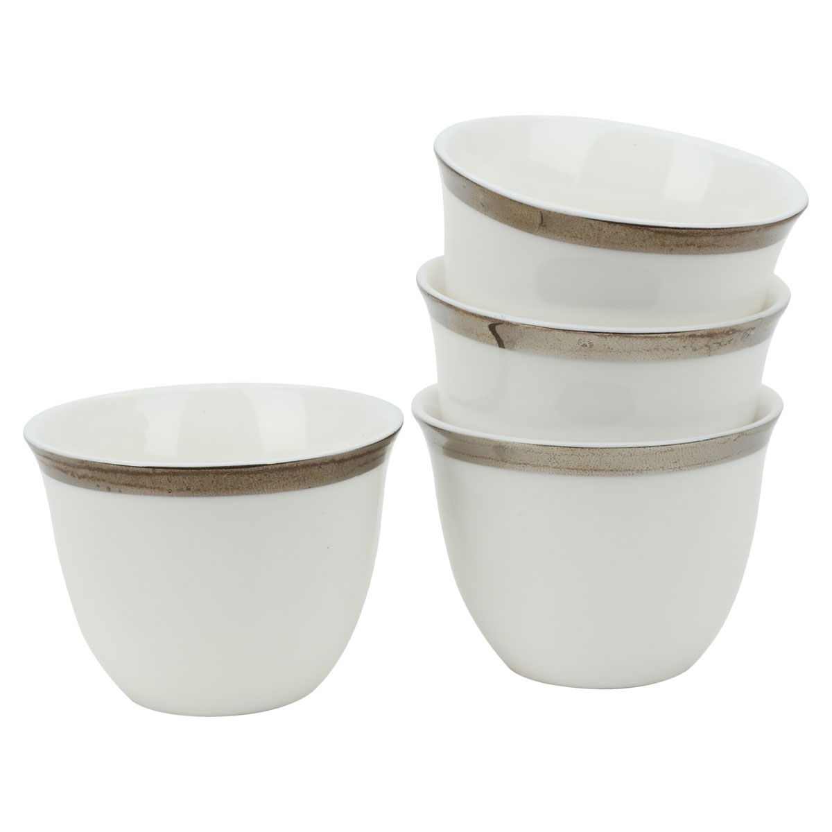 Al Saif Gallery Porcelain Arabic Coffee Cups Set, 12 Pieces, 90 ml - White product image 2