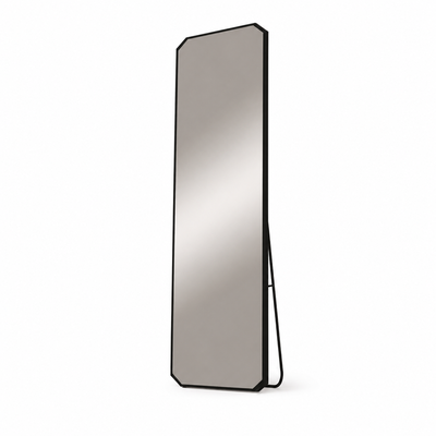 مراية ستاند زجاج، 160×40 سم، ستاند معدن - اسود product image 2