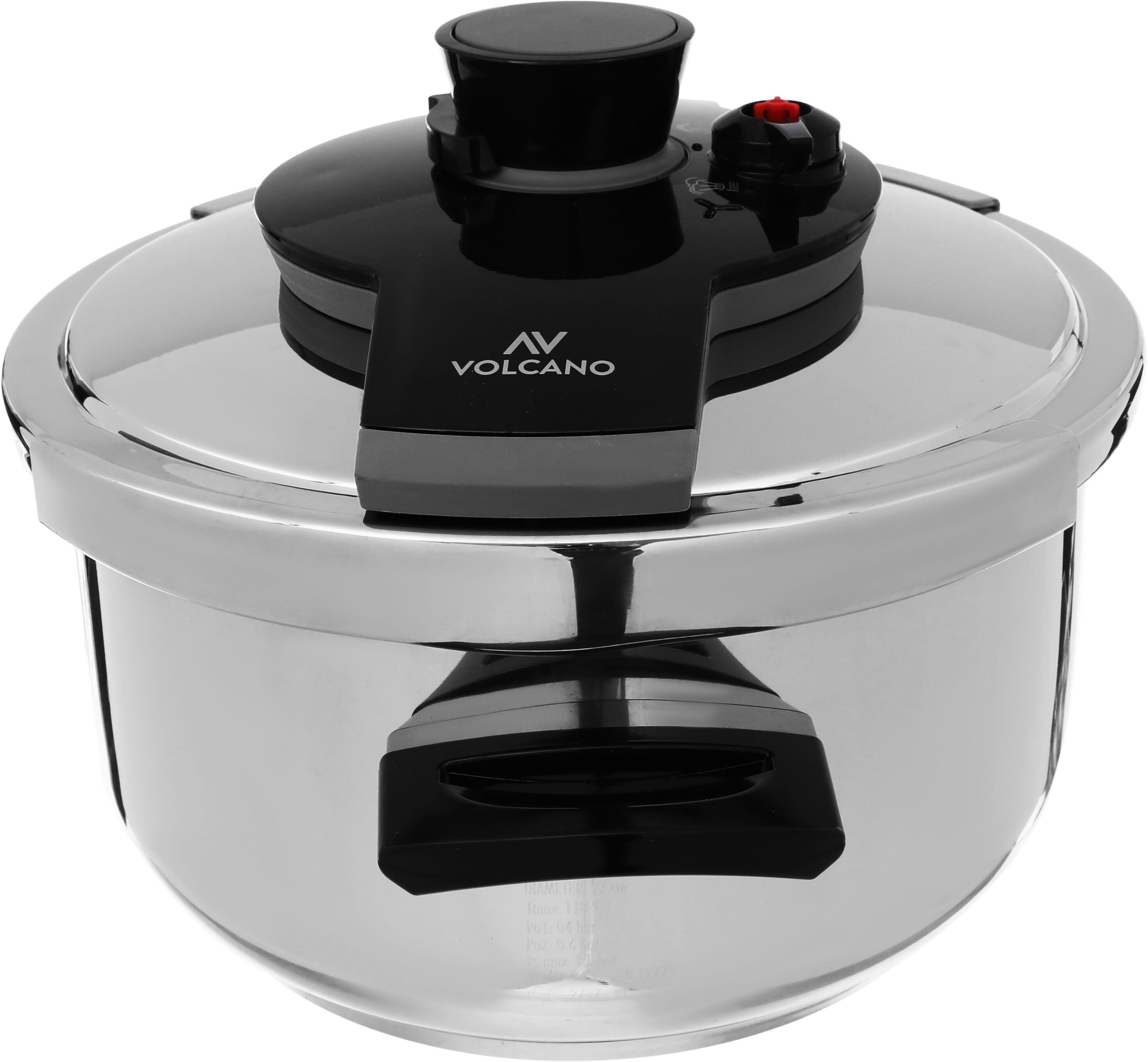 Steel Valcano Pressure Cooker, 8 Liter, Turkish - Silver product image 3