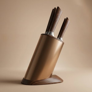 طقم سكاكين استيل السيف غاليري، يد خشبي، 6 قطع - بني product image