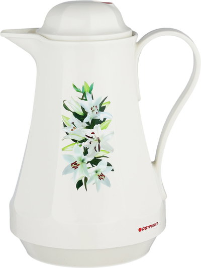 Rotpunkt 430 Thermos, 1 Liter, Glass Inner Container, Plastic Outer Body - Off White product image 2
