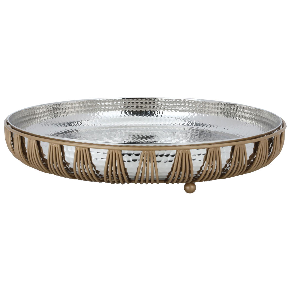 Al Saif Gallery steel dessert stand, 50 x 40 x 40 cm, circular - silver product image 1