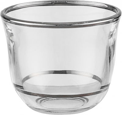 طقم فناجين وبيالات مع صحون زجاج السيف غاليري، 18 قطعة، 60 / 80 مل - شفاف فضي product image 3