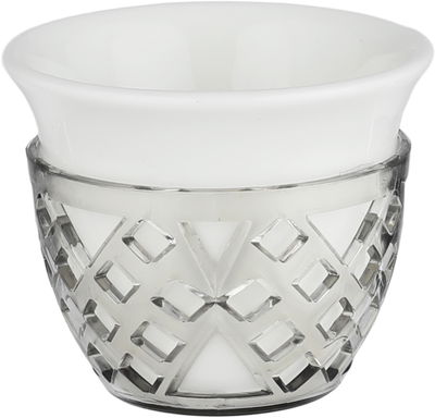 طقم فناجين قهوة مارية بورسلان سيف بلص، 12 قطع - ابيض رمادي product image 2