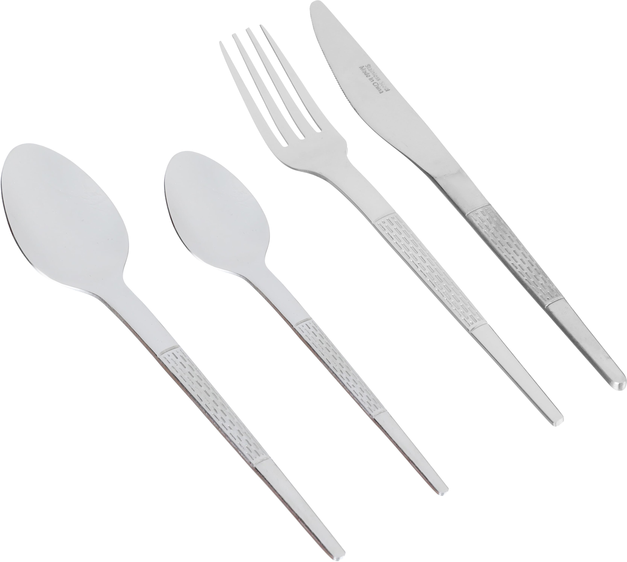 طقم ملاعق أستيل السيف غاليري، 24 قطعة، منقوش - فضي product image