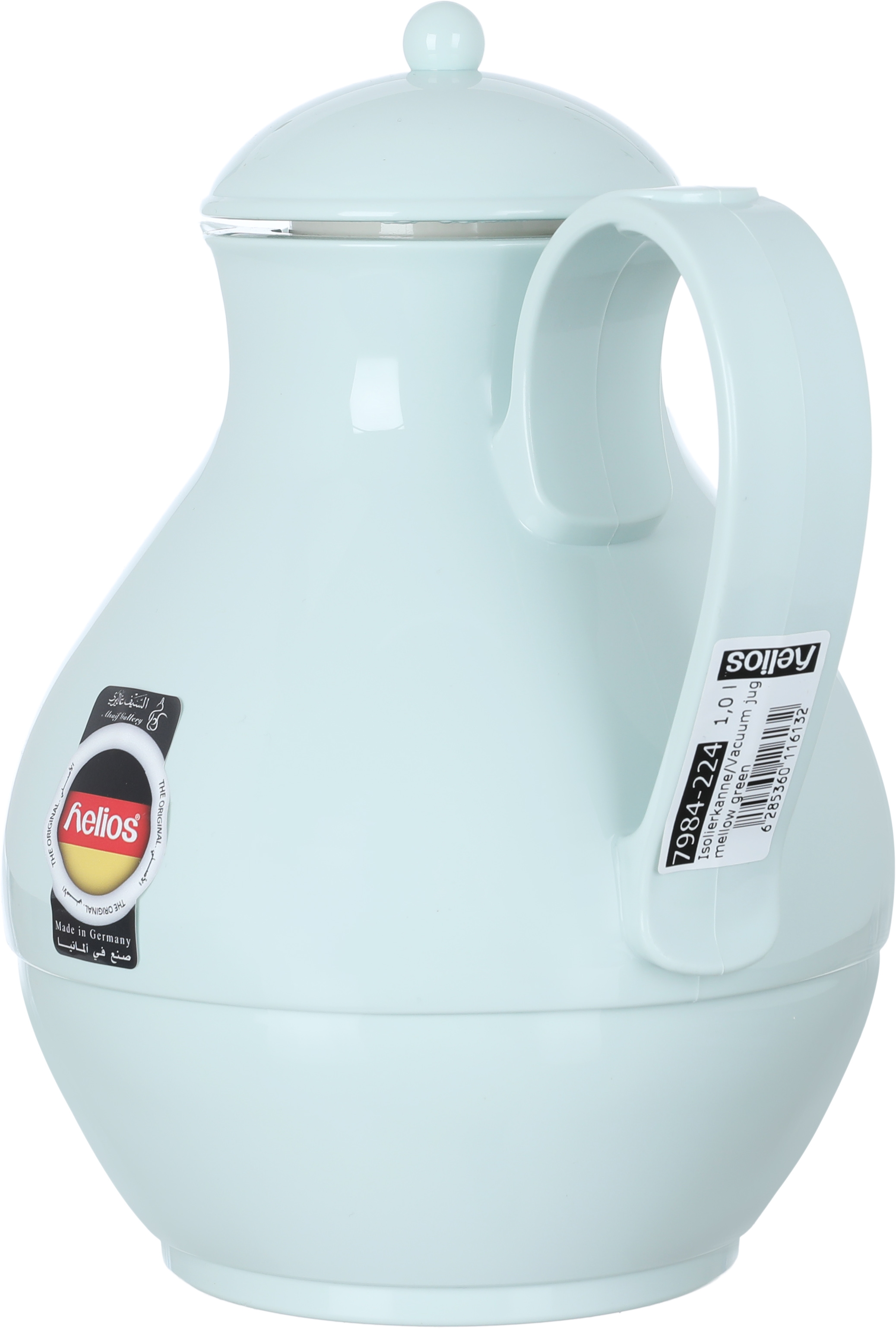 Helios Thermos, 1 liter, thermal glass inner shell, plastic outer shell - pearly white product image 2