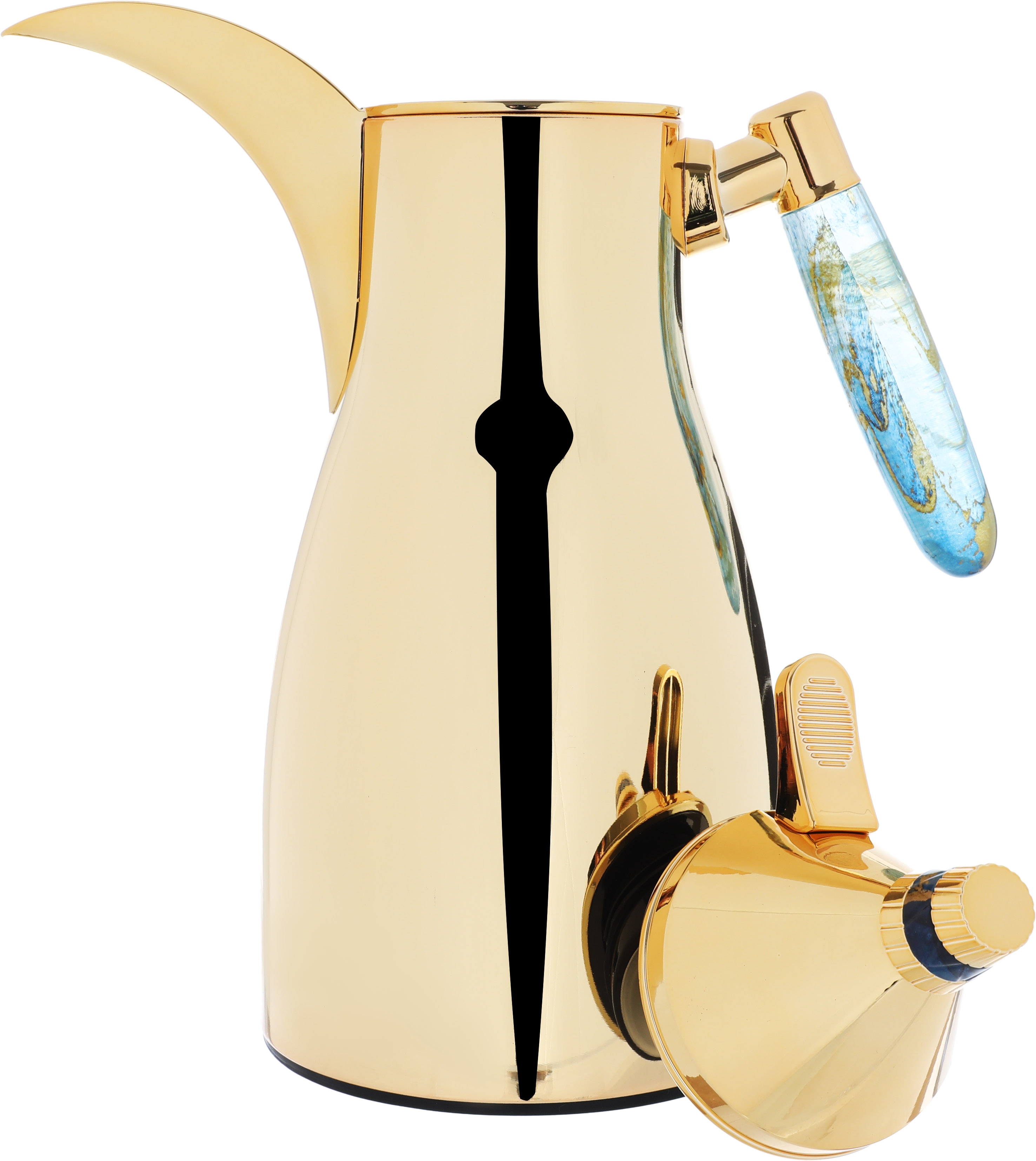 Al Saif Gallery Maimouna Steel thermos Set, 1 Liter, 2 Pieces - Gold product image 7