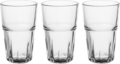 طقم كاسات تقديم ماء زجاج مستر هوم، 0.22 لتر، 3 قطع - شفاف product image 3