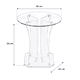 طقم طاولات اكريلك و زجاج، 5 قطع - شفاف product image 4