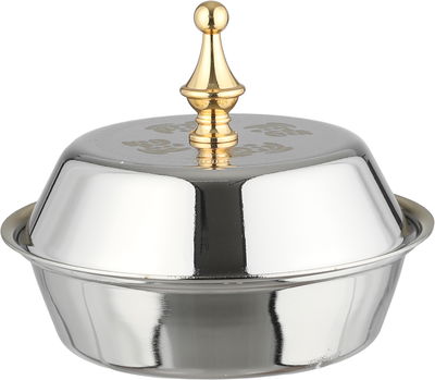 Alsaif Plus Najdi Steel Date Serving Set, 5 Pieces, 26x16x2 cm - Silver Gold product image 4