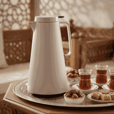 ترمس مارينا تايملس، 1 لتر، حافظة داخلية زجاج حراري، ضغاط - بني فاتح product image 2