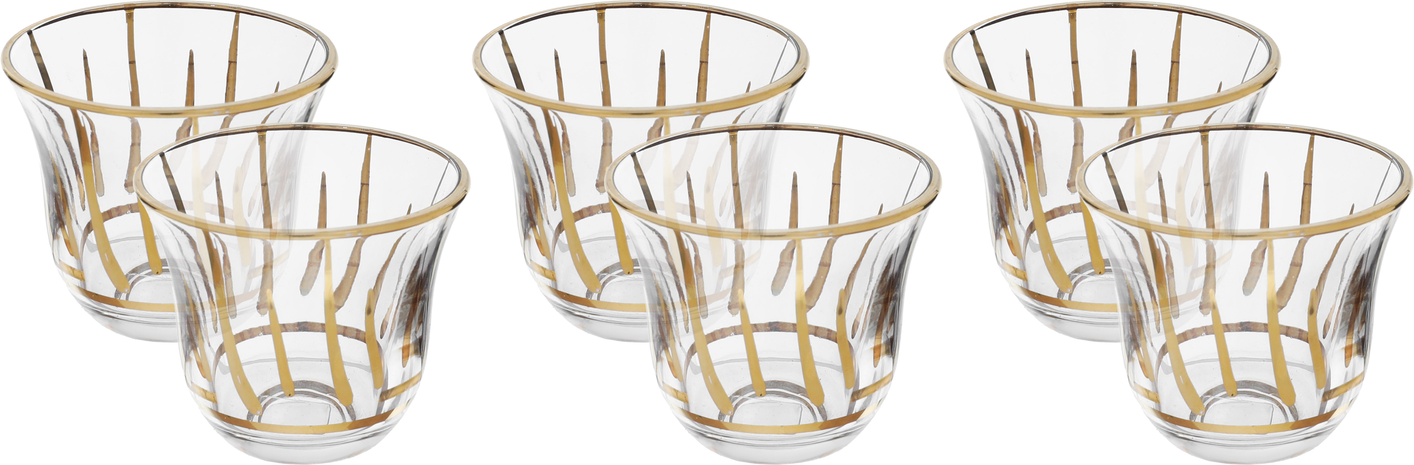 طقم فناجين قهوة وهج زجاج السيف غاليري، 6 قطع، 90 مل - شفاف product image