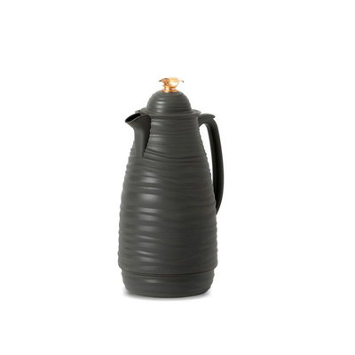 Al Saif Gallery Royal 5 thermos, 0.5 liters, thermal glass inner container, plastic outer shell - dark gray product image 1
