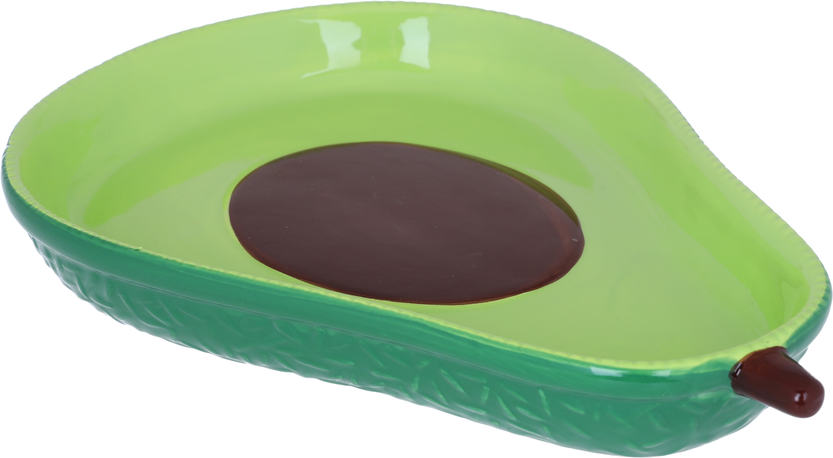 Al Saif Gallery Avocado Shape Porcelain Dessert Plate, 24.9 X 17 X 3.5 - Green product image