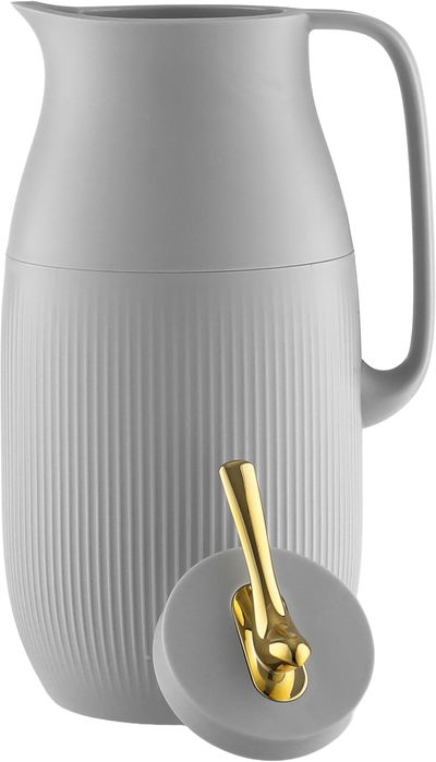 Al Saif Gallery Royal 6 thermos, 1.6 liters, glass inner container, plastic outer shell - light gray product image 4