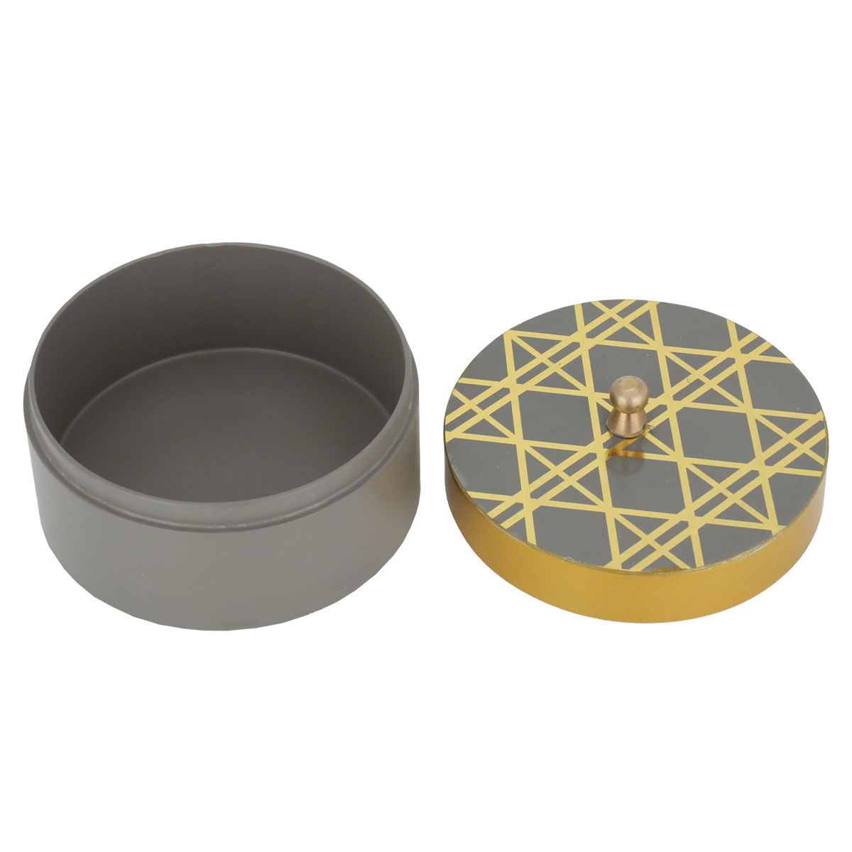تمرية خشبي السيف غاليري، دائري، غطاء ذهبي - رمادي product image 3