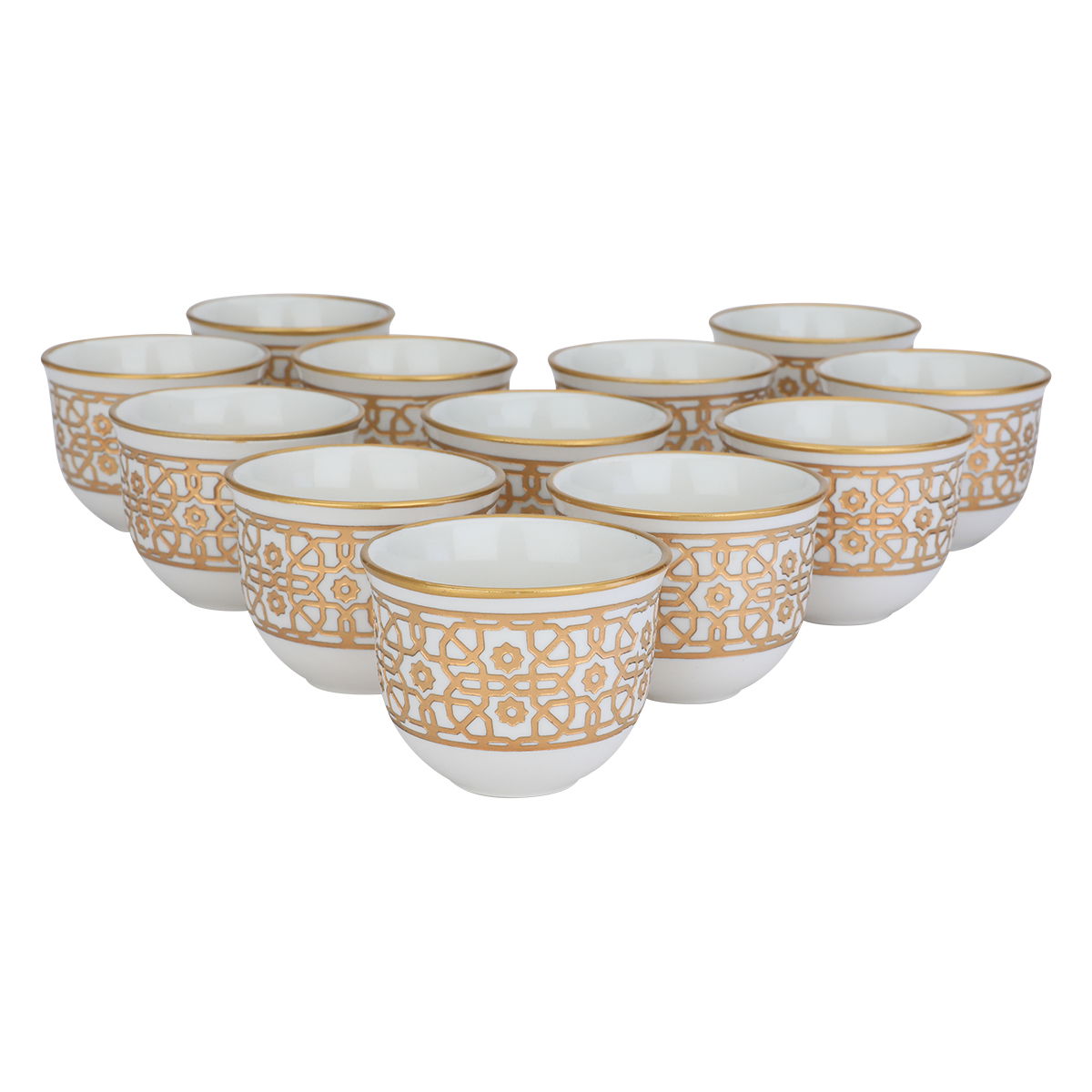 Al Saif Gallery porcelain coffee cup set, 12 pieces - white product image 2