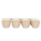 Al Saif Gallery porcelain coffee cup set, rose pattern, 12 pieces - white product image 1