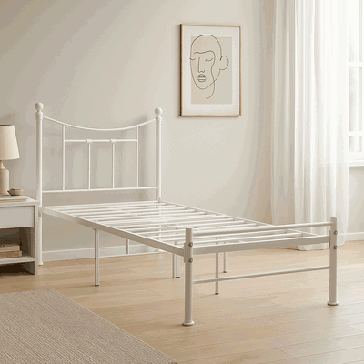 سرير حديد، 35×120×190 سم - أبيض product image 2