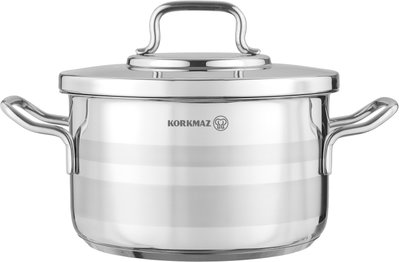 طقم قدور ستانلس ستيل استرون كوركماز، 12 قطعة - فضي product image 3
