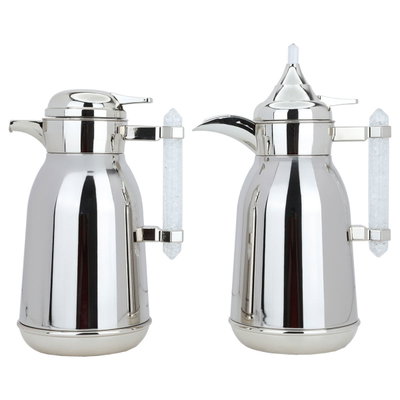 طقم ترامس شهد استيل السيف غاليري، 1+1 لتر، يد كريستال، قطعتين - فضي product image 1